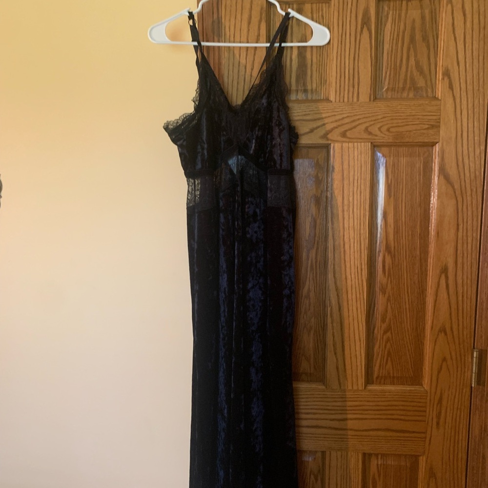Torrid Black Velvet and Lace Dress
